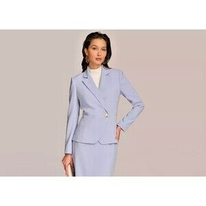 Donna Karan New York Women's Trendy One-Button Blazer Formal Chic Jacket 14
